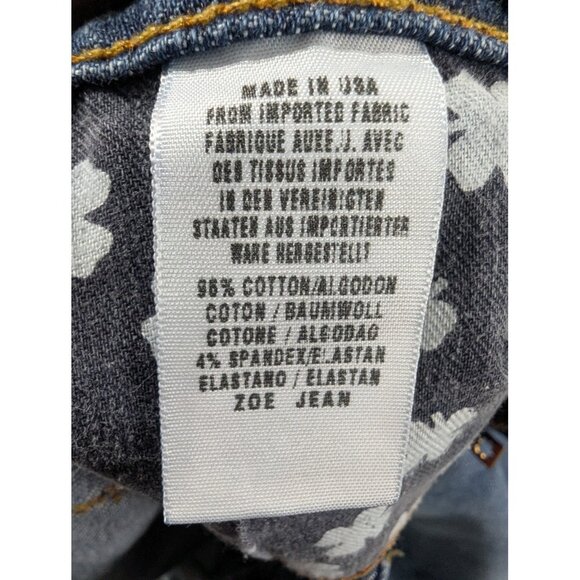 VTG Lucky Brand Zoe Jeans Womens 6 Blue Flare Bootcut Distressed Made USA Denim - Picture 16 of 16